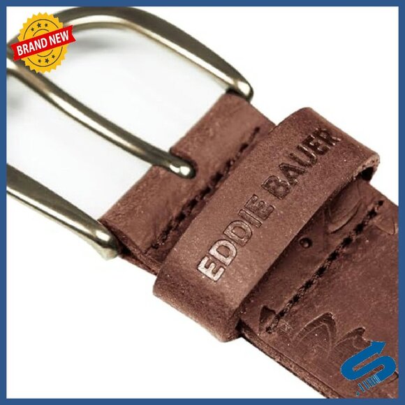 Genuine Leather Belt with Metal Buckle, Adjustable Fit, Durable